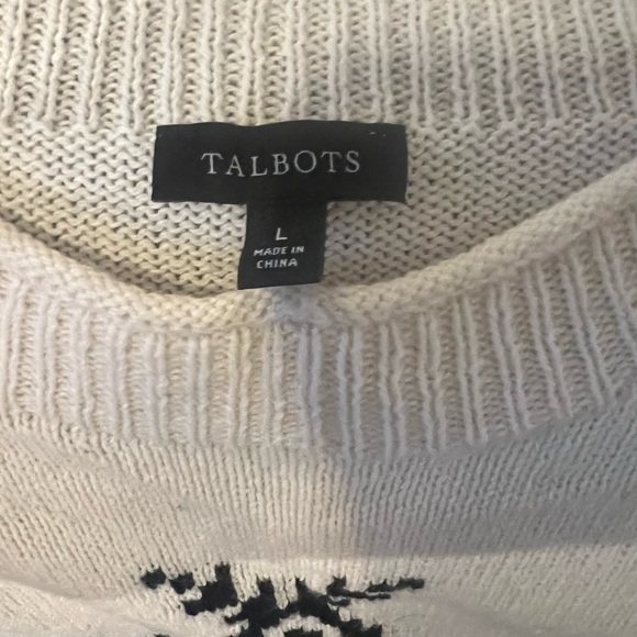 Talbots Snowflake Sweater size Large - Picture 3 of 3